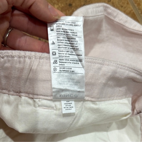 New Vince Lightweight Hemp Shorts 9” Pink Sz XXL Drawstring Costal Minimalist - Picture 10 of 10
